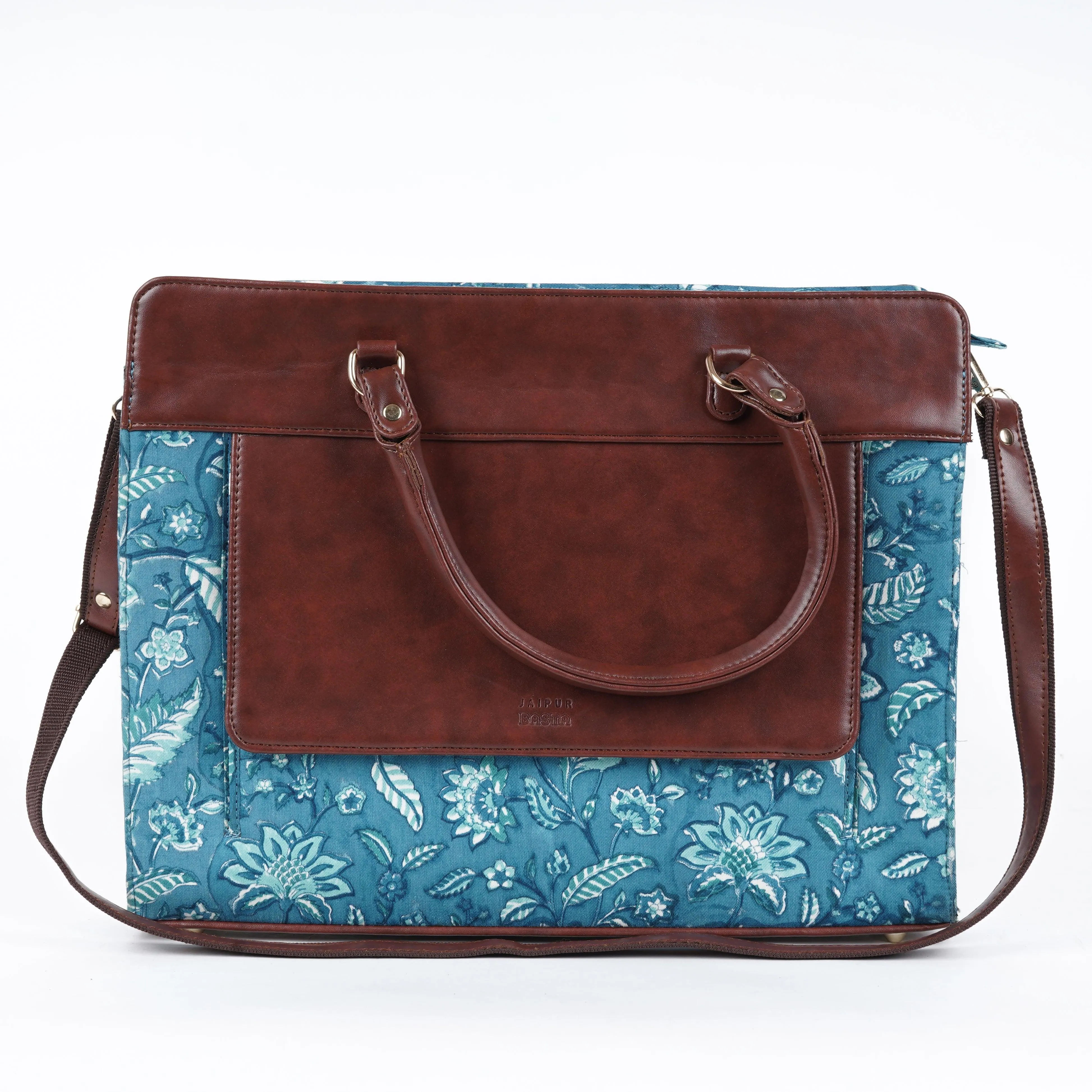 Aqua Blue Compact Laptop Bag