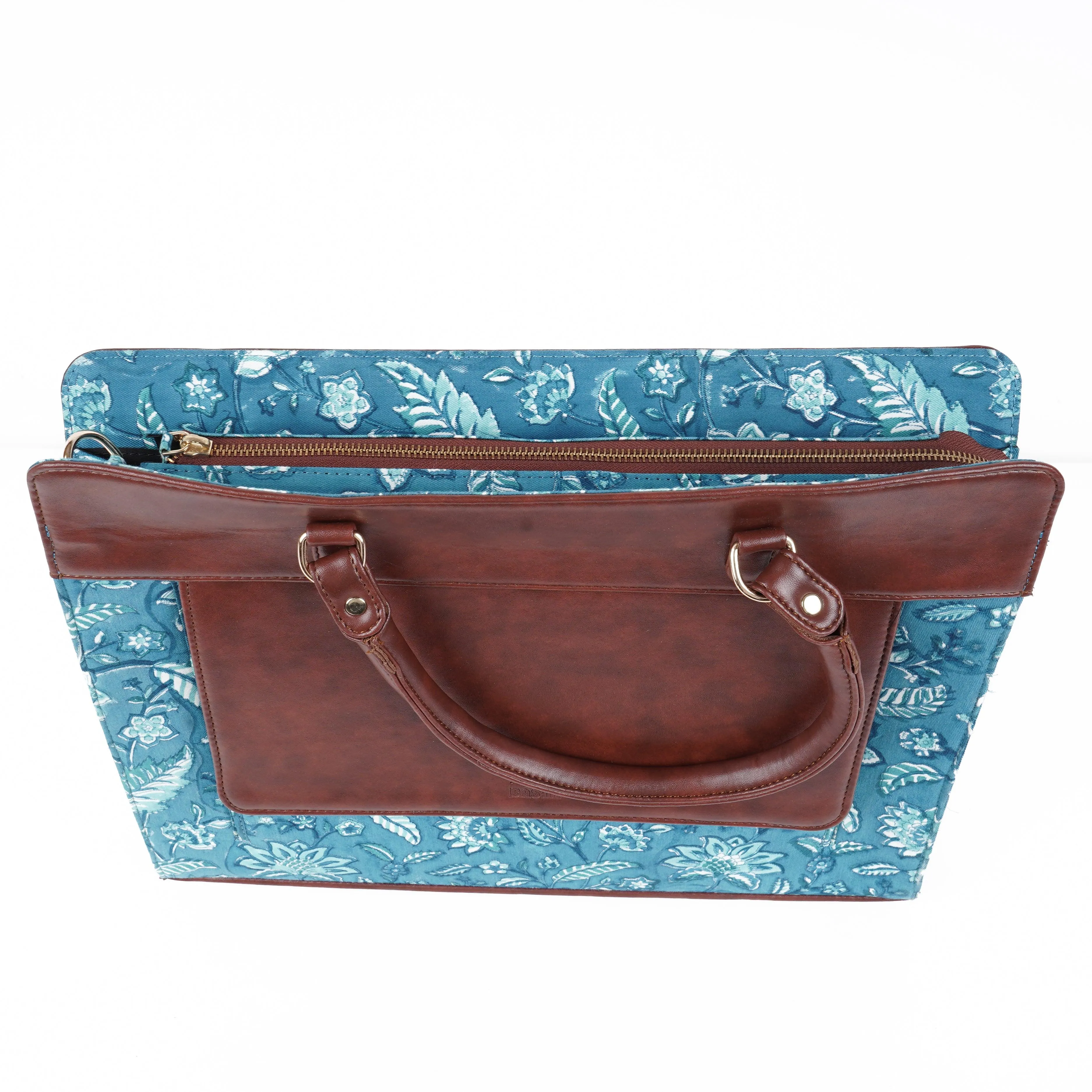 Aqua Blue Compact Laptop Bag