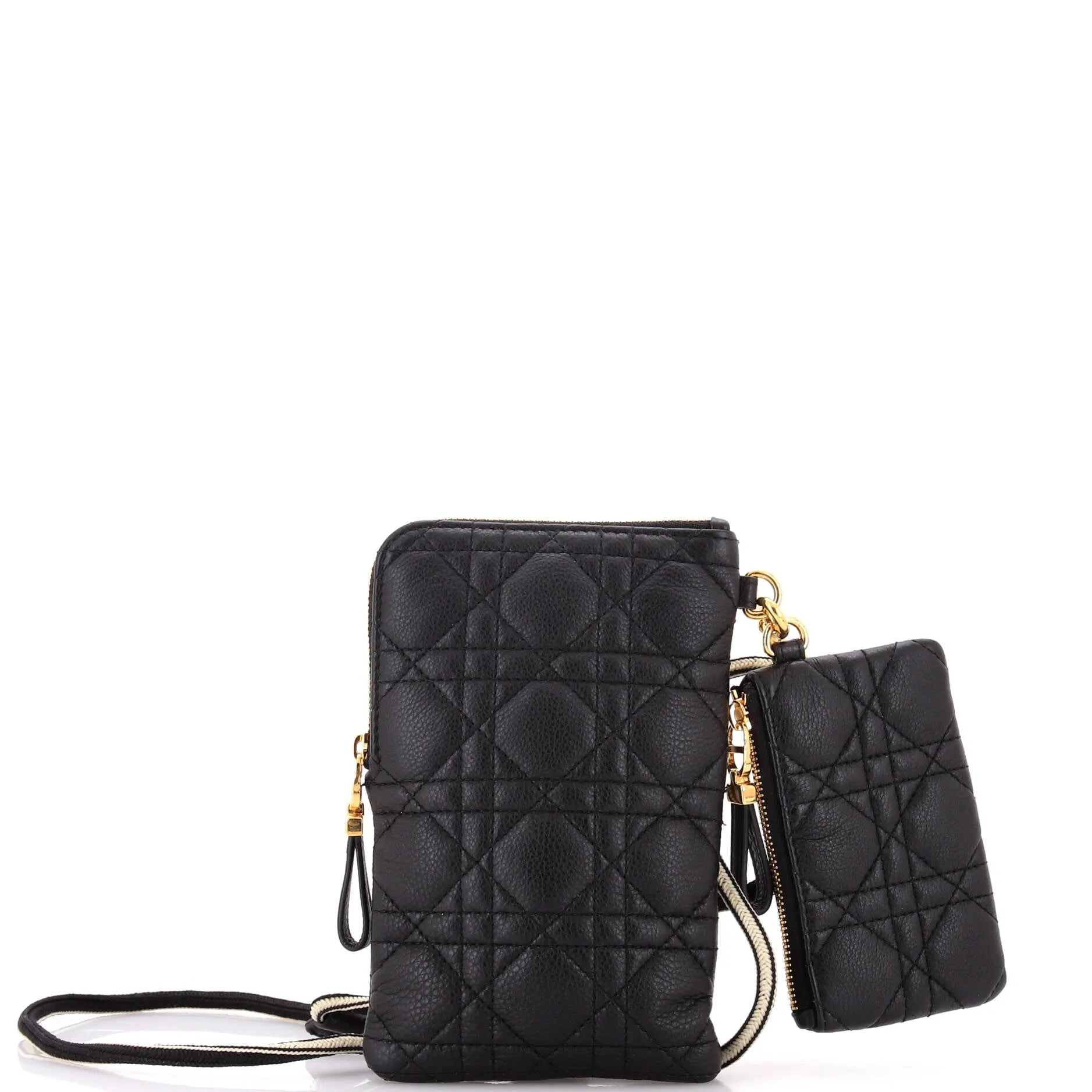 Caro Multifunctional Pouch Cannage Quilt Calfskin
