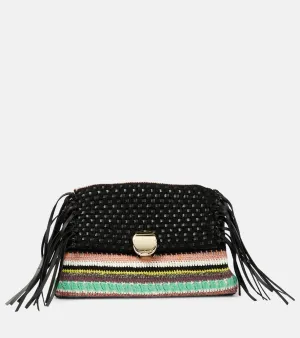 Chloe Penelope Small leather-trimmed clutch