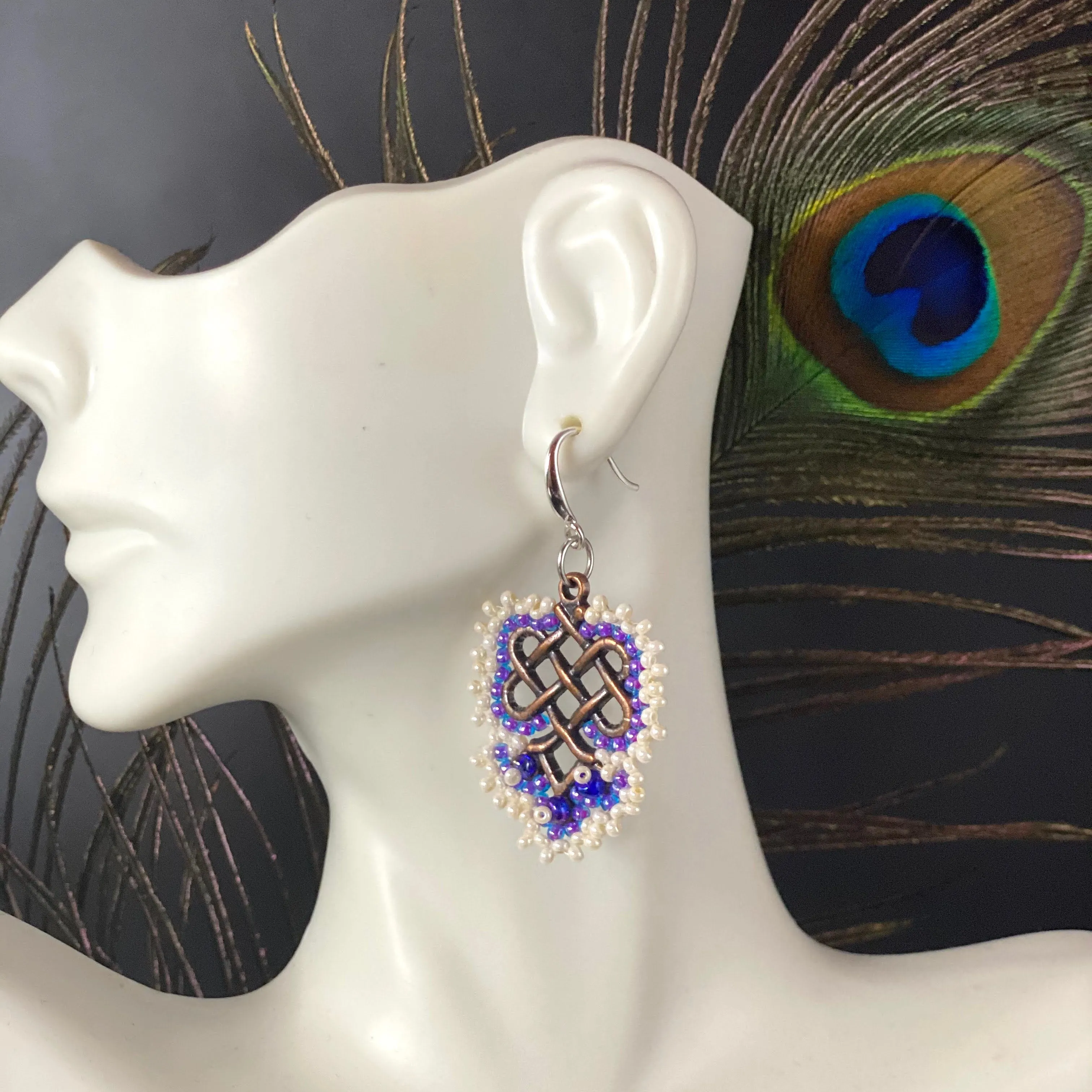 Endless Knot Beaded Component Earrings