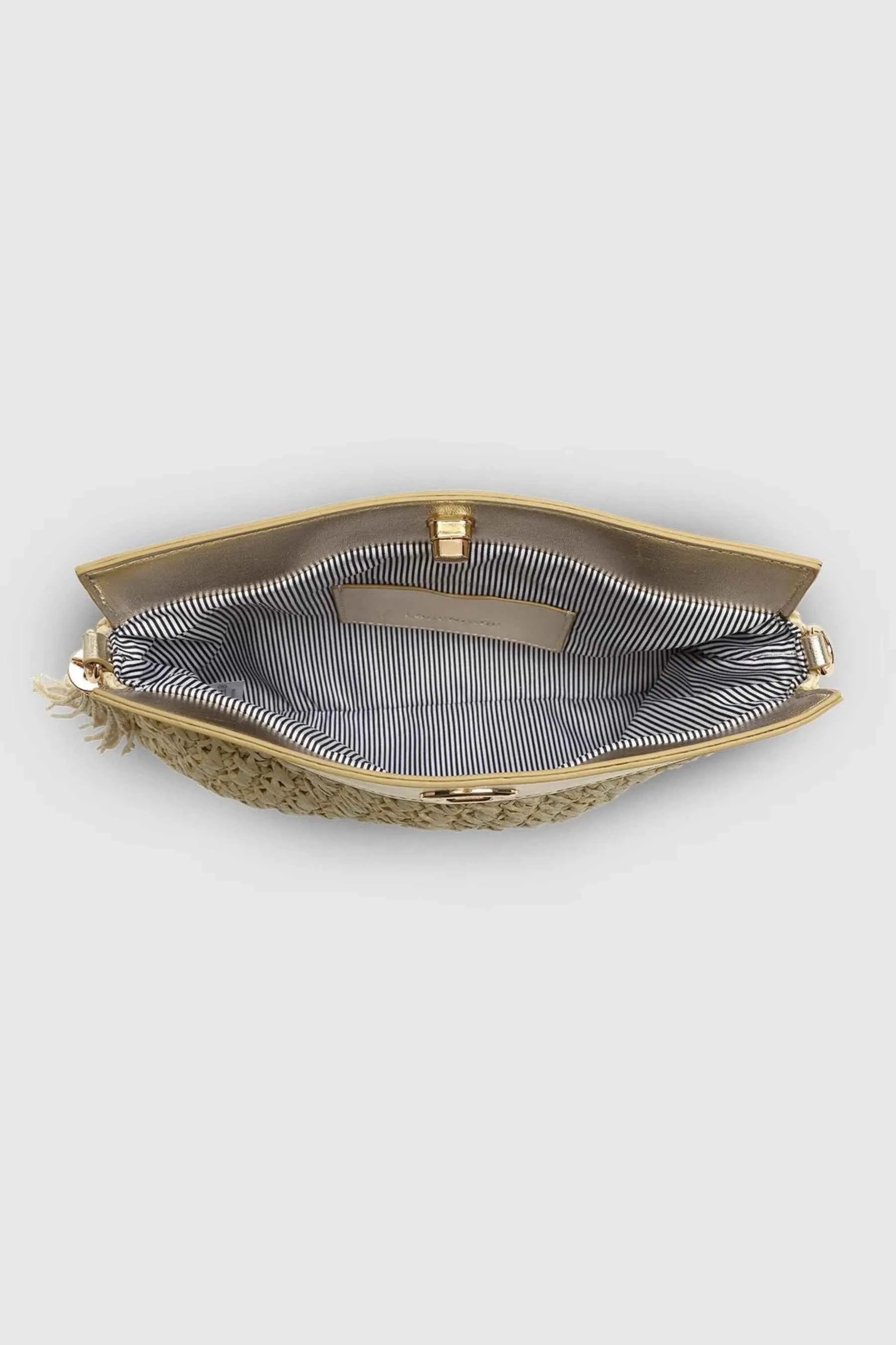 Fern Raffia Clutch | Champagne