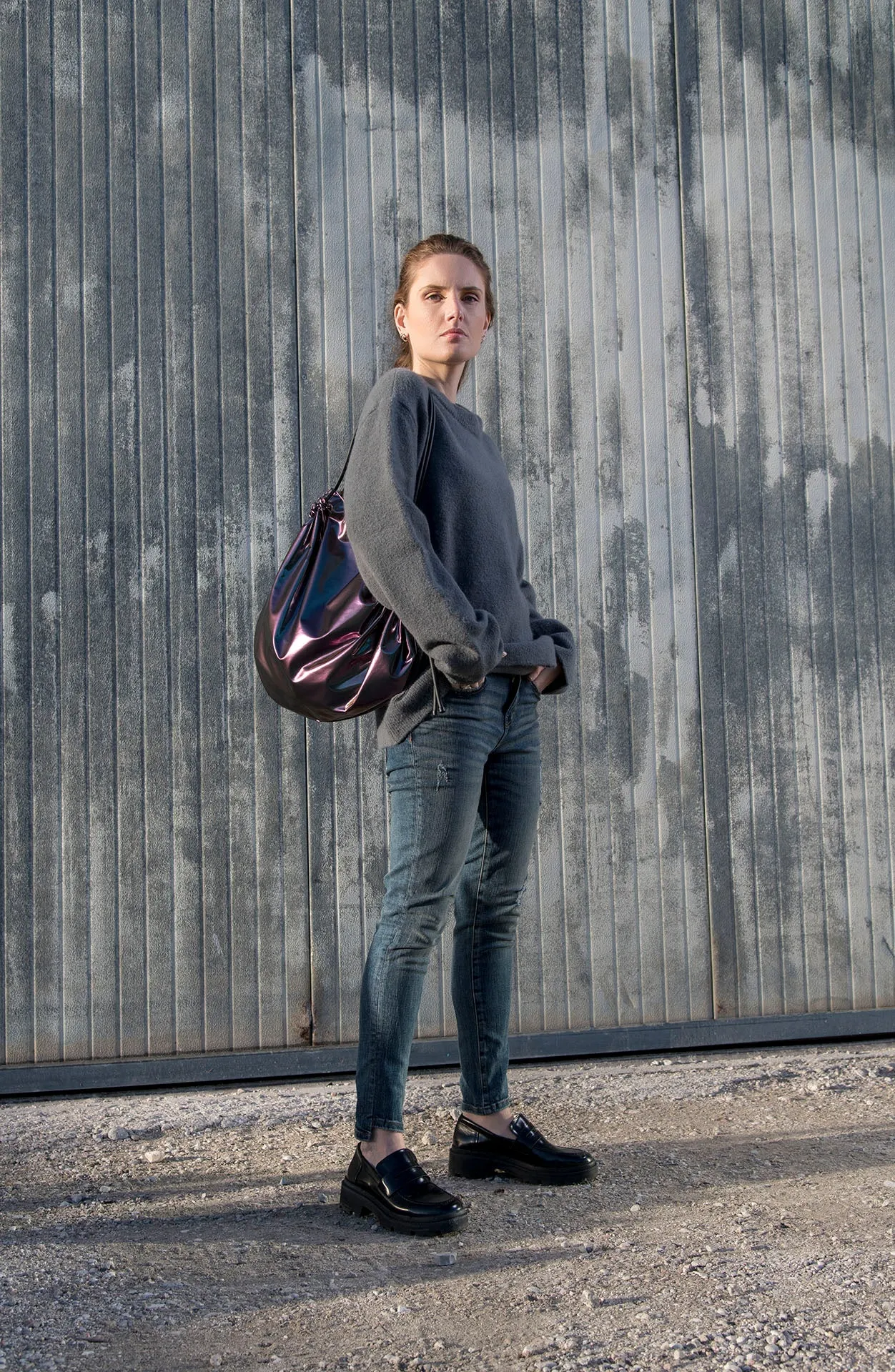 InZu Cocco Tote Bag Black Bubble