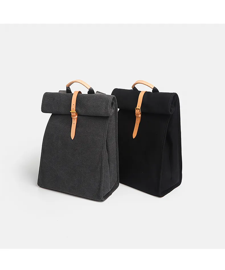 Womens Canvas Folded Backpack Laptop Bags