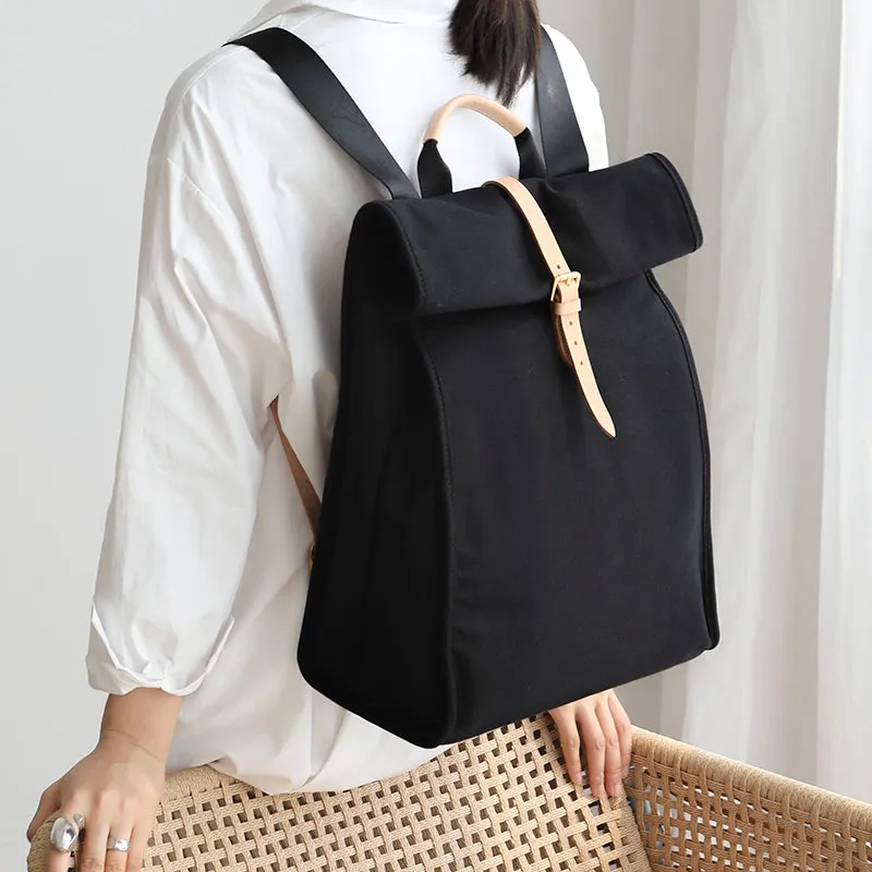 Womens Canvas Folded Backpack Laptop Bags