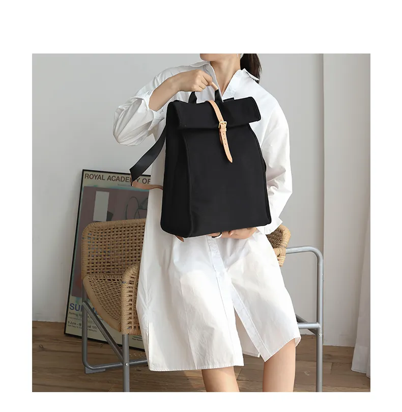 Womens Canvas Folded Backpack Laptop Bags
